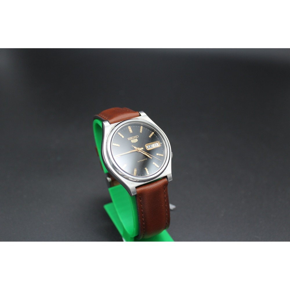 Vintage Seiko 5 7009-876A Automatic Black Dial‎ Serviced New Crystal 1990 - Picture 3 of 3